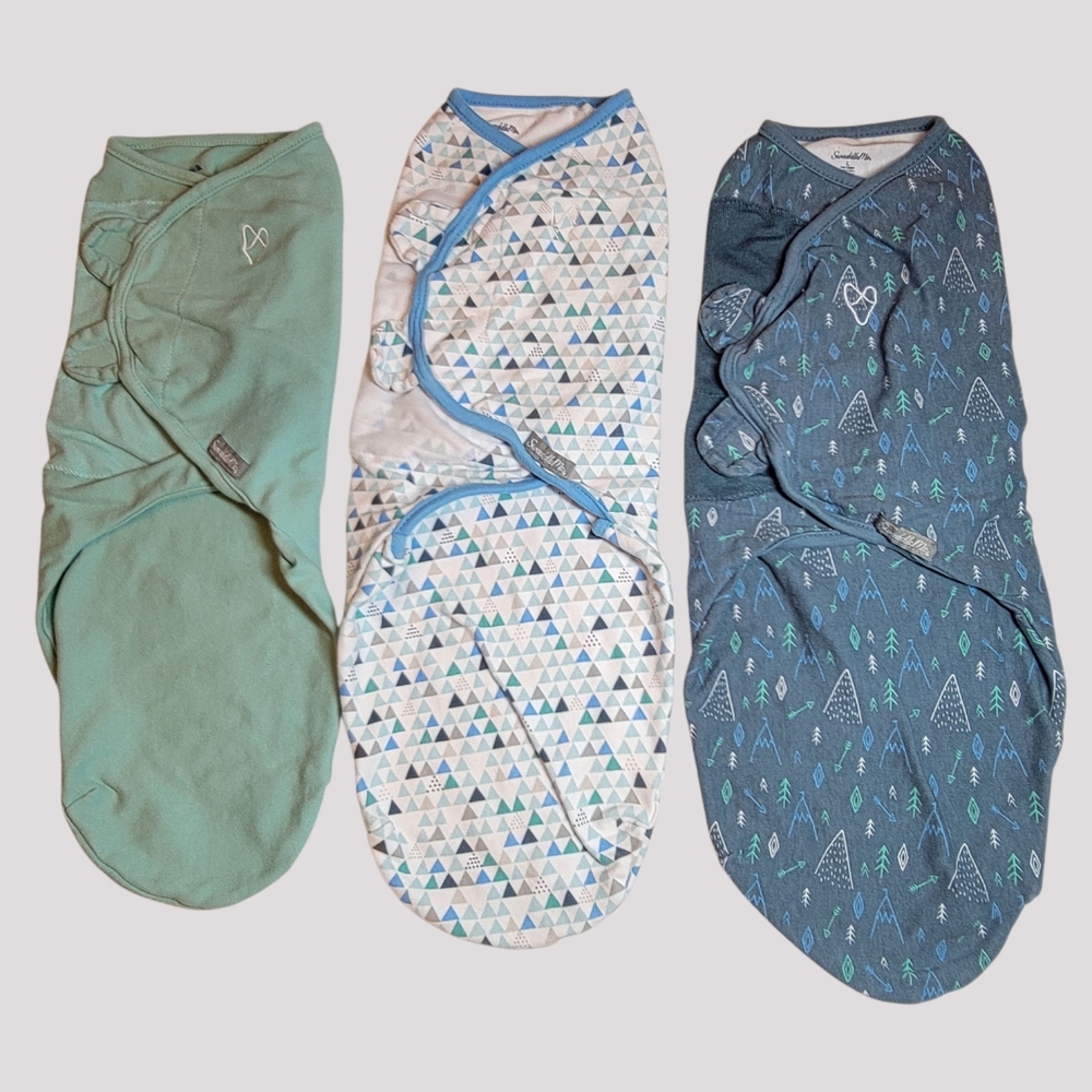 Lot of 3 Swaddle Me Size Large 3-6 Months 14-18 lbs Sleep Sack 100% Cotton Boys